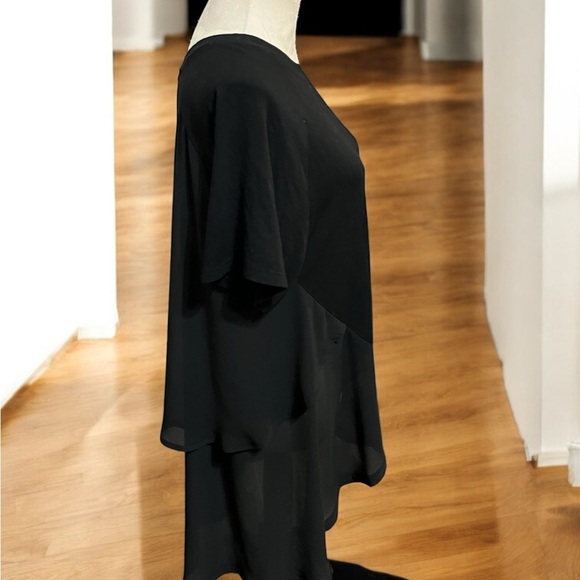 Patrizia Luca Black Relaxed Short Sleeve Tunic - Picture 2 of 4